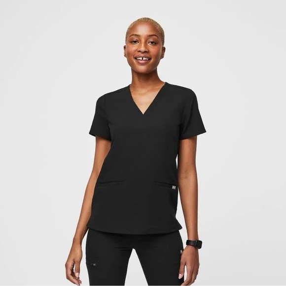 Figs Casma Three-Pocket Scrub Top Black Size XL - Picture 11 of 11